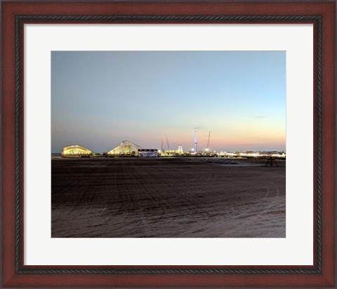 Framed Boardwalk at Dusk, Wildwood NJ Print