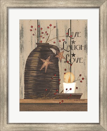 Framed Live Laugh Love Print