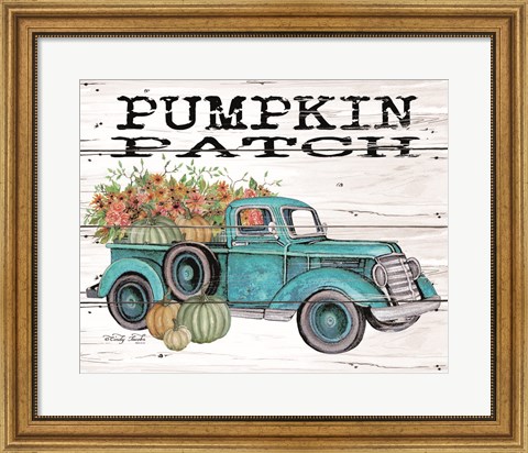 Framed Pumpkin Patch Truck Print