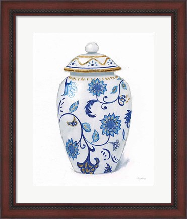 Framed Flora Chinoiserie I Print