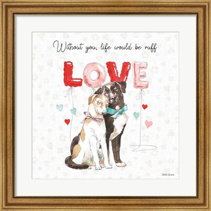 Framed Paws of Love IV Print