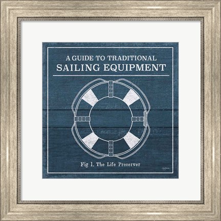 Framed Vintage Sailing Knots X Print