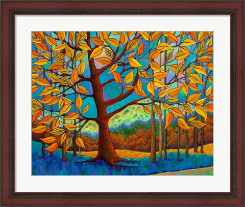 Framed Beneath the Golden Leaves Print