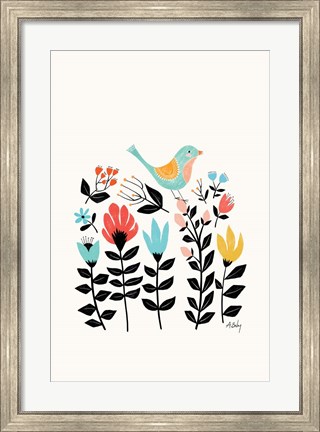 Framed Folk Art Garden Print