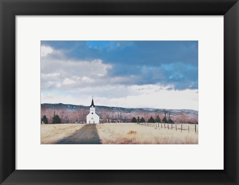 Framed Little Church on the Prairie Print