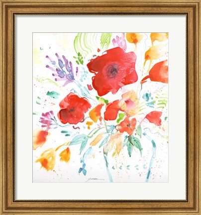 Framed Bright Bouquet Print