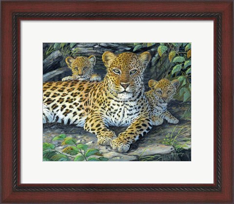 Framed Leopards&#39; Lair Print