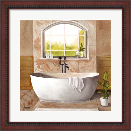 Framed Marble Bath I Print