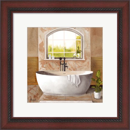 Framed Marble Bath I Print