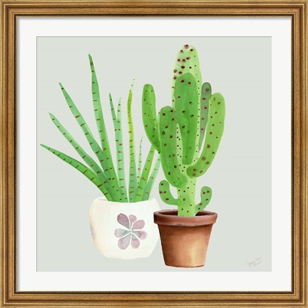 Framed Succulent Symphony II clean Print