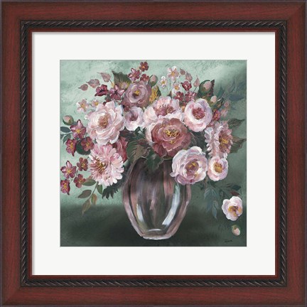 Framed Romantic Moody Florals Print