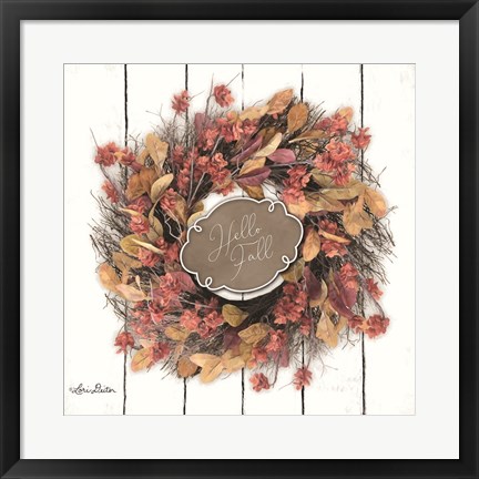 Framed Hello Fall Wreath Print