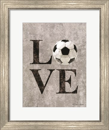 Framed LOVE Soccer Print