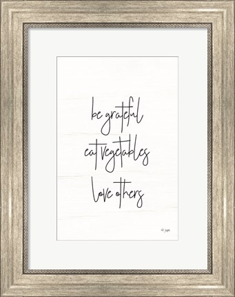 Framed Eat Vegetables Print