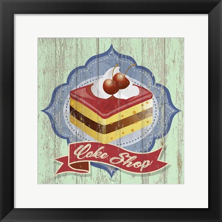 Framed Cake Shop Print