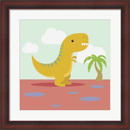 Framed Li&#39;l T-rex Print