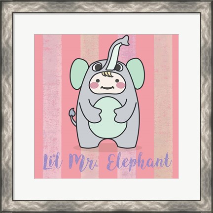 Framed Li&#39;l Elephant Print