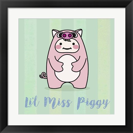 Framed Li&#39;l Piggy Print