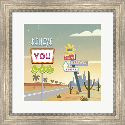 Framed Believe You Can... (detail II) Print