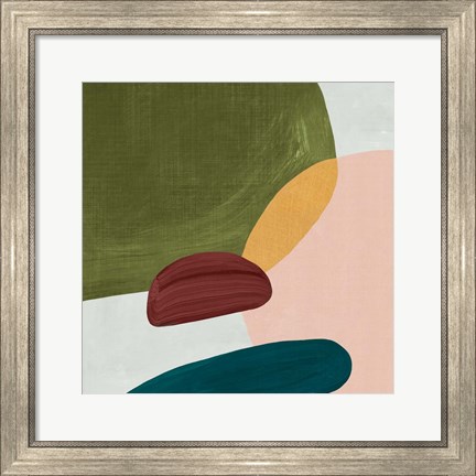 Framed Pink Pebbles II Print