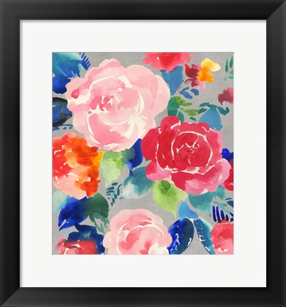 Framed Bright Floral Print