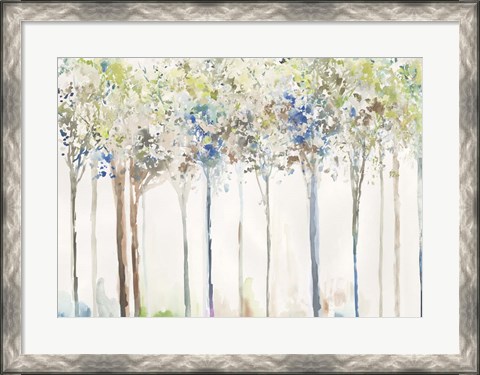 Framed Indigo Ink Trees Print