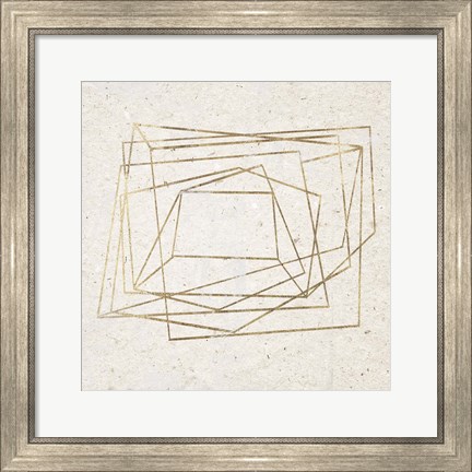 Framed Golden Embrace I Print