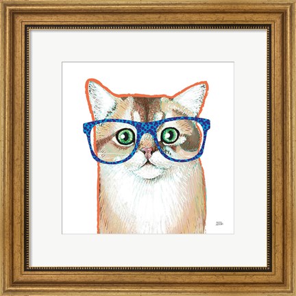 Framed Bespectacled Pet II Print