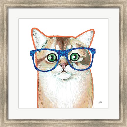 Framed Bespectacled Pet II Print