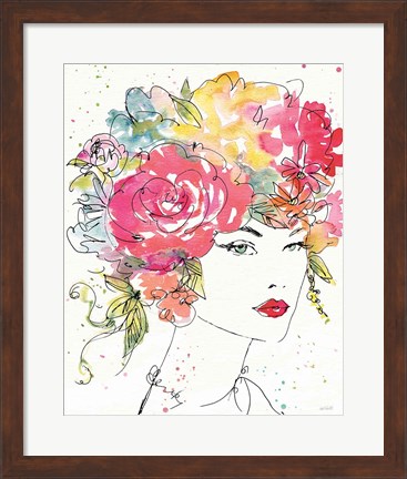 Framed Floral Figures I Print