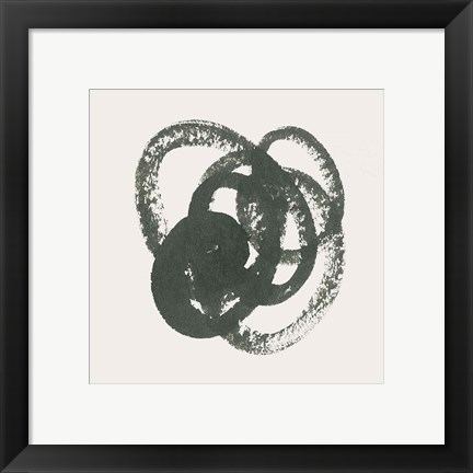 Framed Scribbly Black II Print