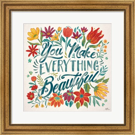 Framed Happy Thoughts V Print