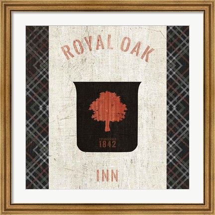 Framed Tartan Lodge Shield II Print