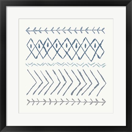 Framed Nordic Vibes II Blue Print