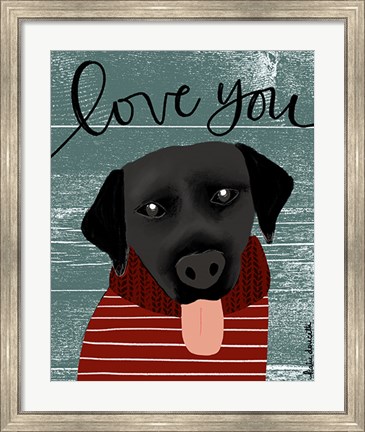 Framed Love You Lab Print