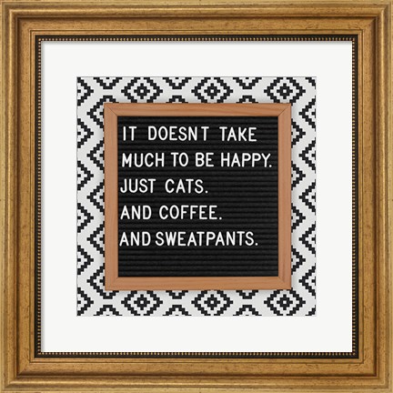 Framed Cats and Sweatpants Print