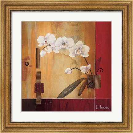 Framed Orchid Lines II Print