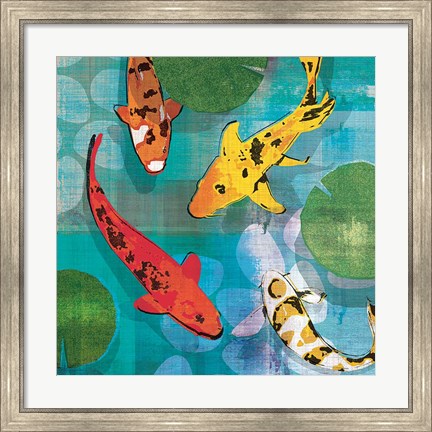 Framed Lucky Koi I Print