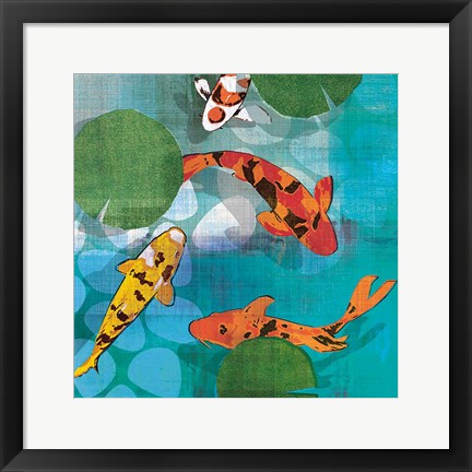 Framed Lucky Koi II Print