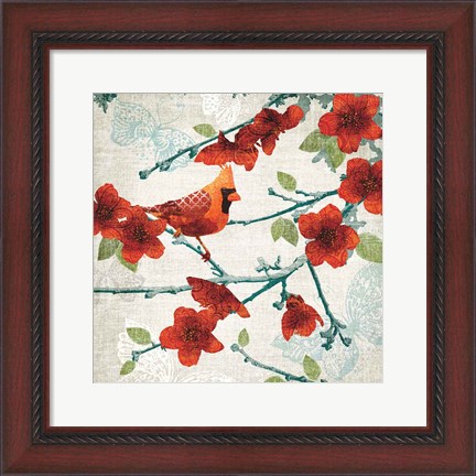 Framed Birds and Butterflies IV Print