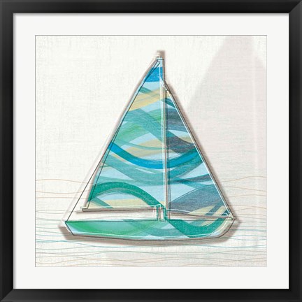 Framed Smooth Sailing I Print