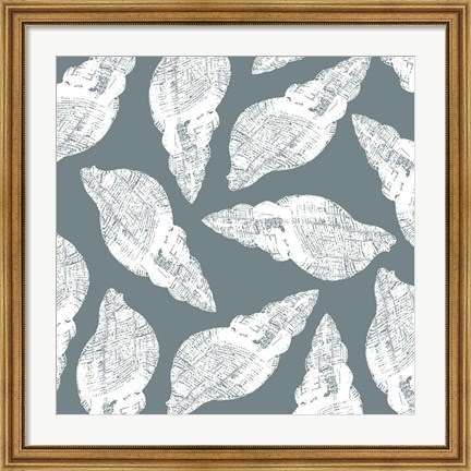 Framed Scattered Shells I Print