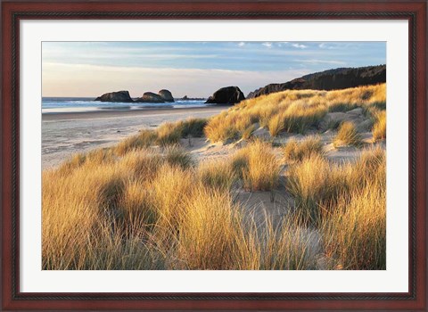 Framed Dune Grass And Beach Print