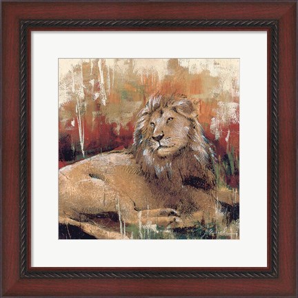 Framed Lion Print