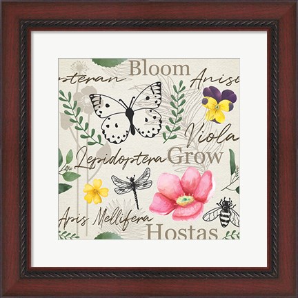 Framed Spring Pattern II Print