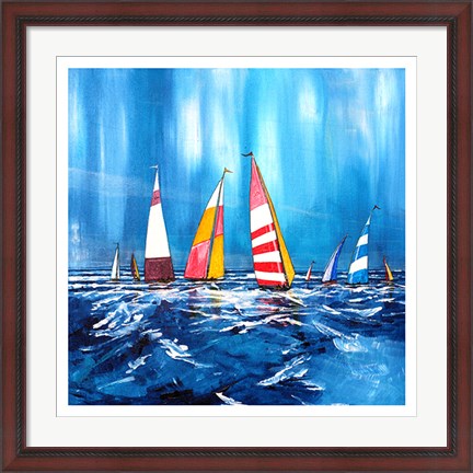 Framed Sailing Boats I Print