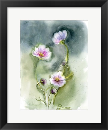 Framed Purple Flowers II Print