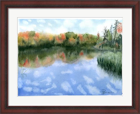 Framed Lake Scape II Print