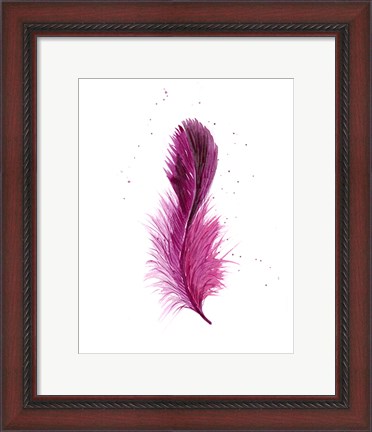 Framed Pink Feather Print