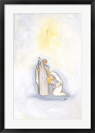 Framed Jesus Mary and Joseph Print